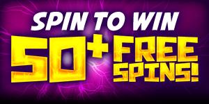 Wolf Spins Casino spin to win 50 free spins promotion